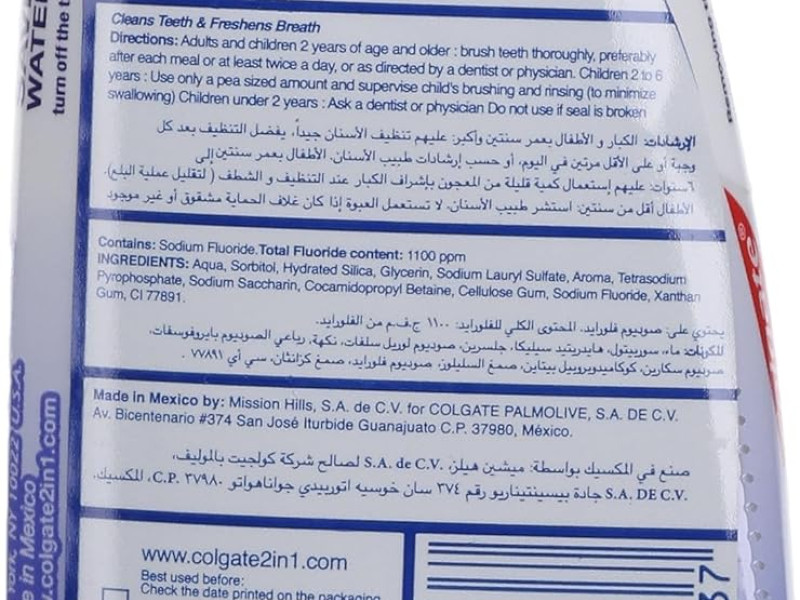 COLGATE Toothpaste&Mouth Wash 100ML WHITENING 2IN1 COLGATE Toothpaste&Mouth Wash 100ML WHITENING 2IN1