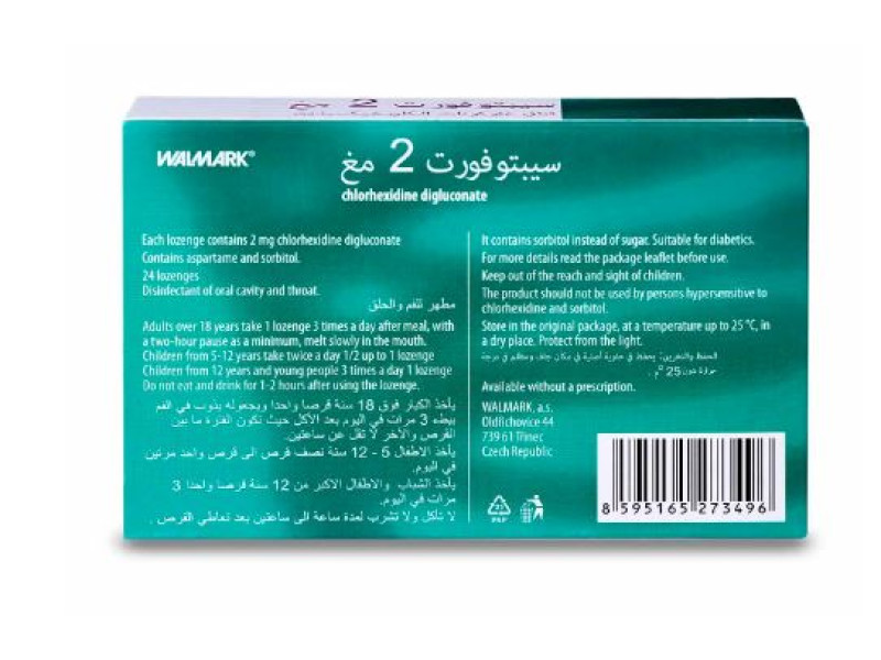 SEPTOFORT 2MG 24 LOZENGES