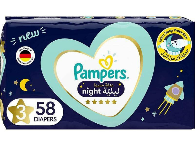 PAMPERS NIGHT NO3 2X58 P-CARE PAMPERS NIGHT NO3 2X58 P-CARE