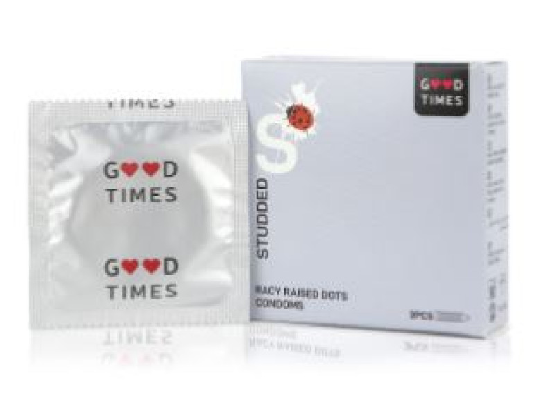 GOOD TIMES 3 CONDOMS STUDDED