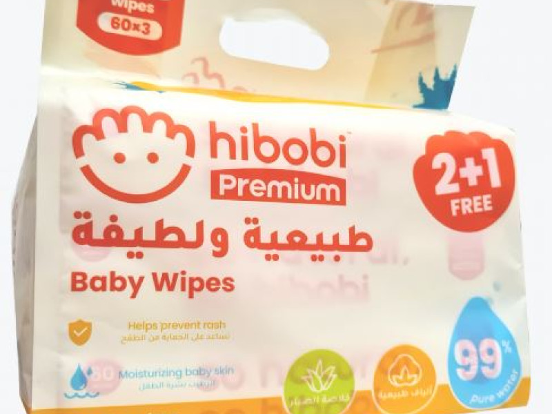 هاى بوبى مناديل اطفال 180حبه(3*60)