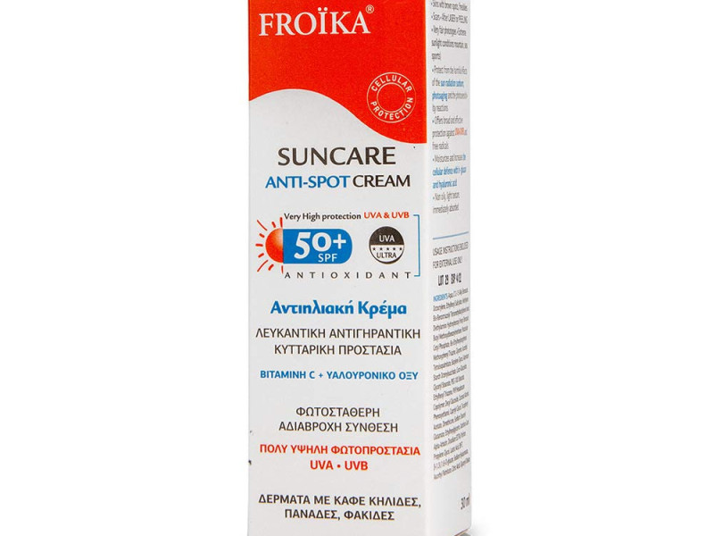 FROIKA SUNCARE ANTI-SPOT CREAM SPF50 30ML FROIKA SUNCARE ANTI-SPOT CREAM SPF50 30ML