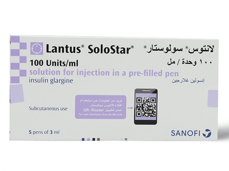 لانتوس سولوستار 100 وحدة 5 أقلام 3 مل لانتوس سولوستار 100 وحدة 5 أقلام 3 مل