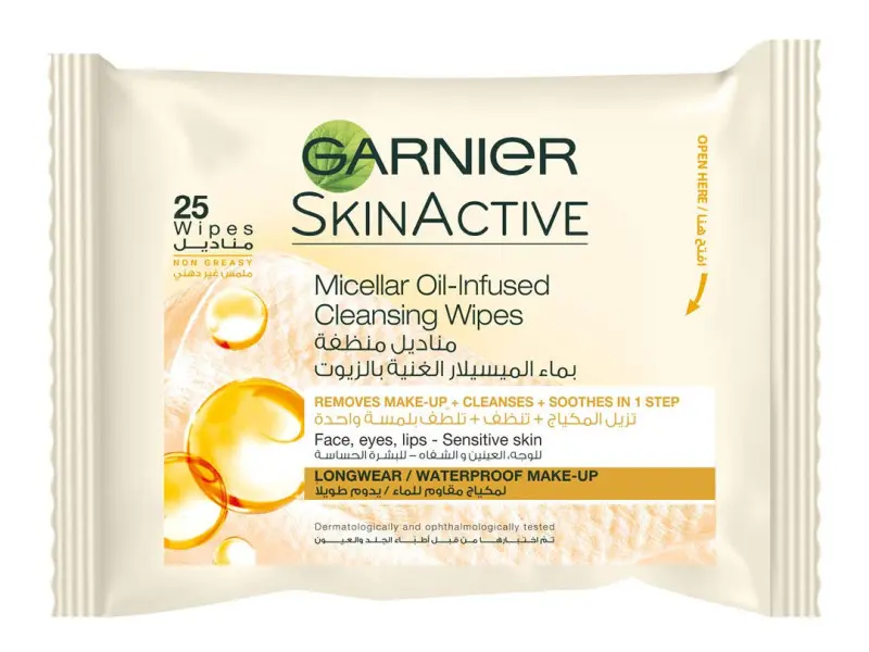 GARNIER WIPS MICELLAR OIL INFUSED 25P 43119 GARNIER WIPS MICELLAR OIL INFUSED 25P 43119