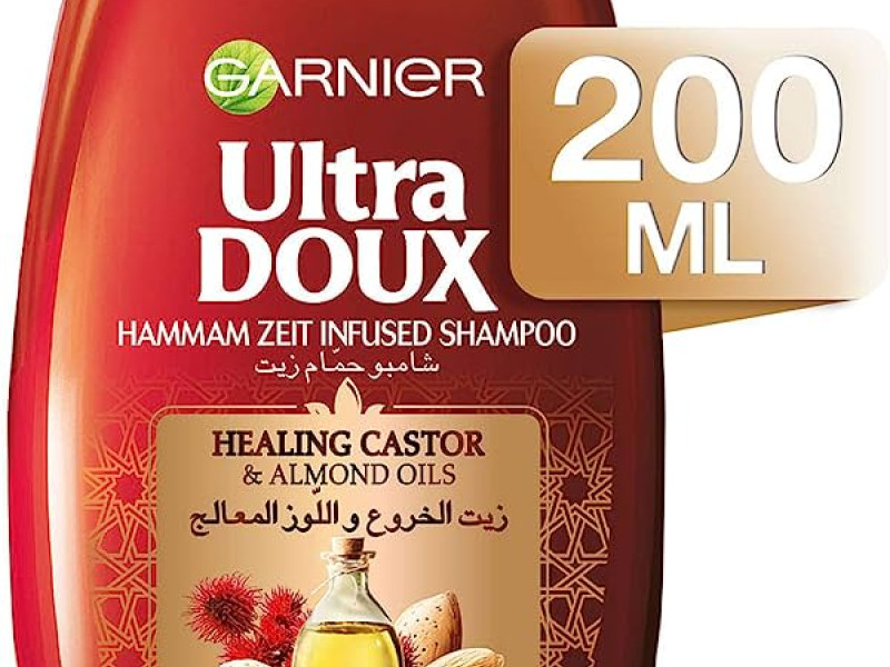GARNIER Shampoo ULTRA DUOX CASTOR ALMOND 200ML GARNIER Shampoo ULTRA DUOX CASTOR ALMOND 200ML