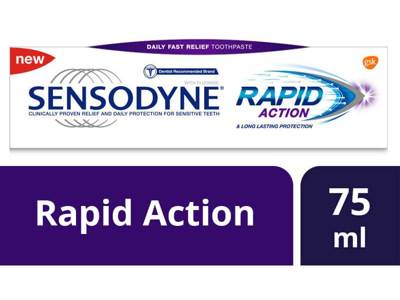SENSODYNE toothpaste RAPID RELIF ACTION SENSODYNE toothpaste RAPID RELIF ACTION
