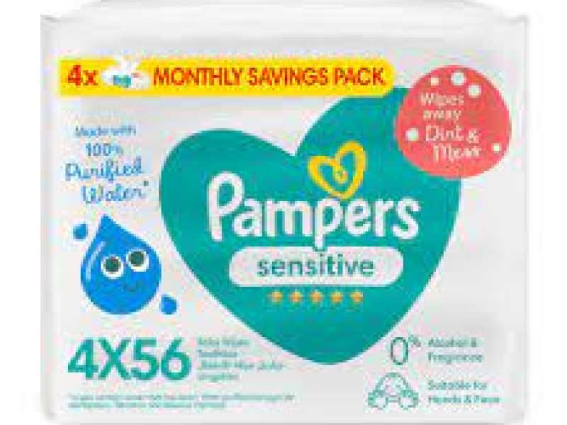 PAMPERS WIPS 3+1(4X56=224)SENSITIVE PAMPERS WIPS 3+1(4X56=224)SENSITIVE